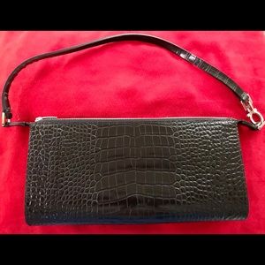 Salvatore Ferragamo Black Leather Shoulder Bag